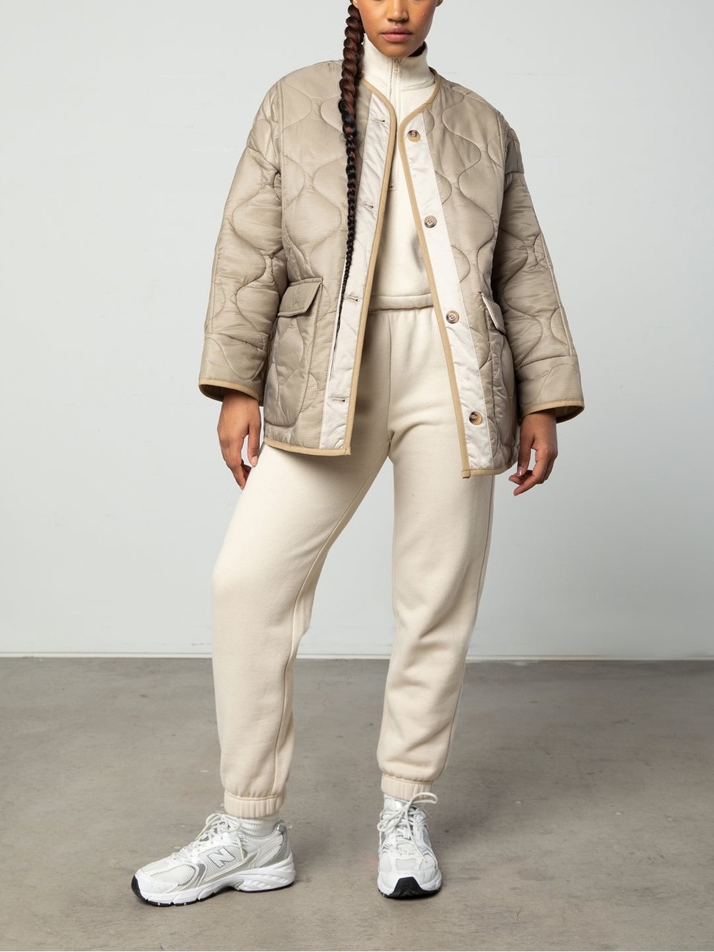 Oak + Fort Quilted Jacket
